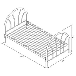 Marjorie Metal  Open Frame Bed Black