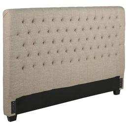 Chloe Upholstered California King Panel Headboard Oatmeal