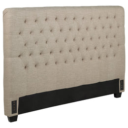 Chloe Upholstered California King Panel Headboard Oatmeal