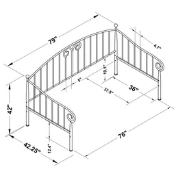Grover Metal  Daybed Black