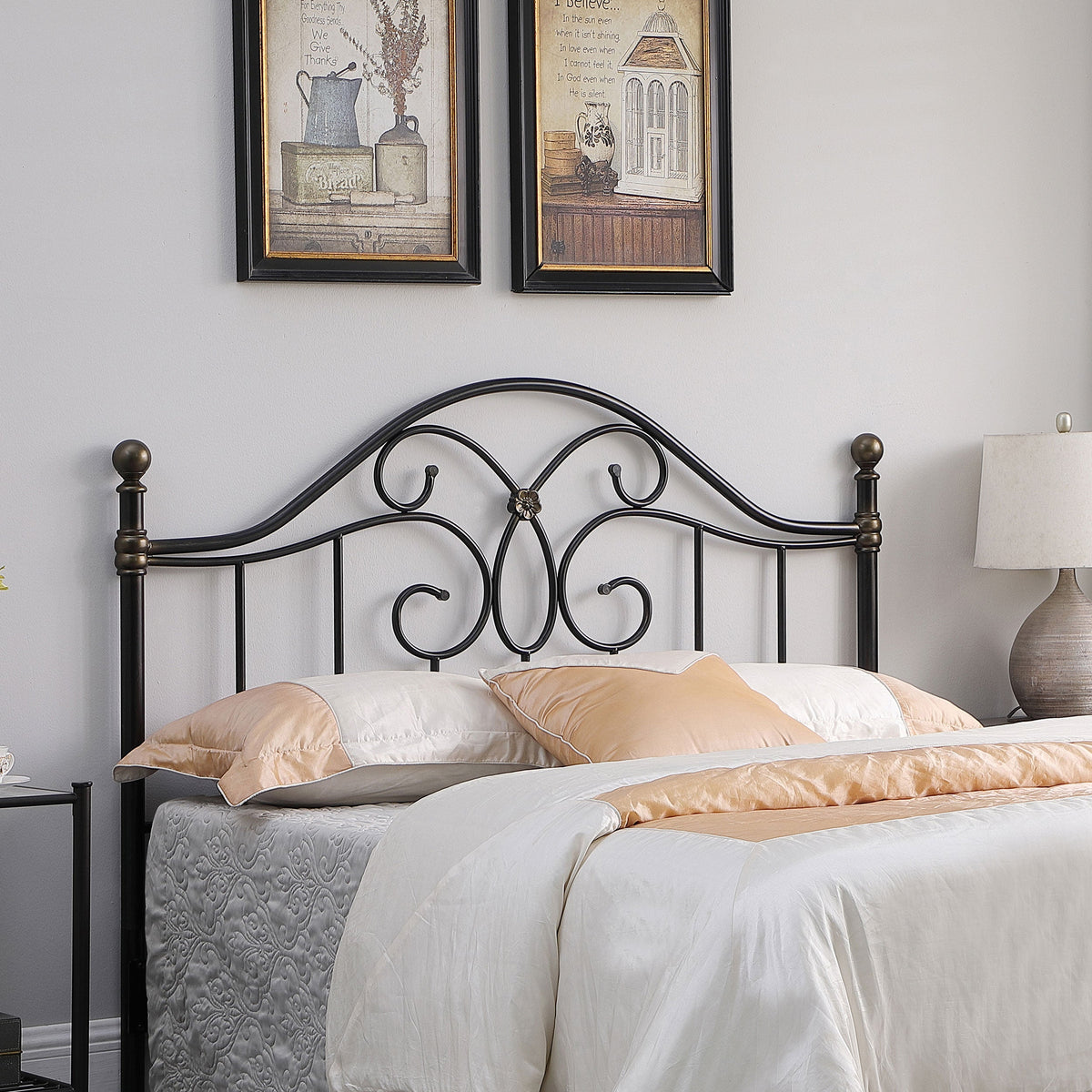 Bailey Metal  or  Open Frame Headboard Black