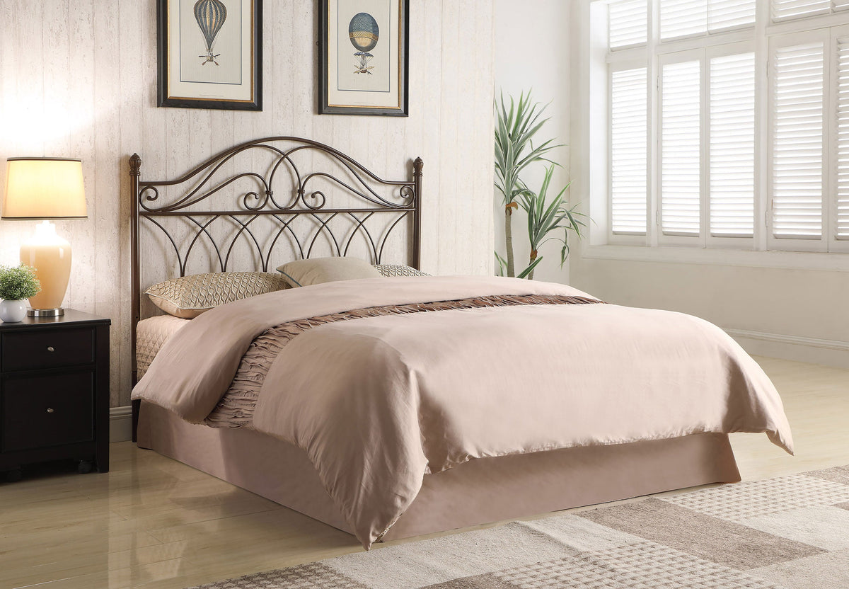 Zola Metal  or  Open Frame Headboard Brown