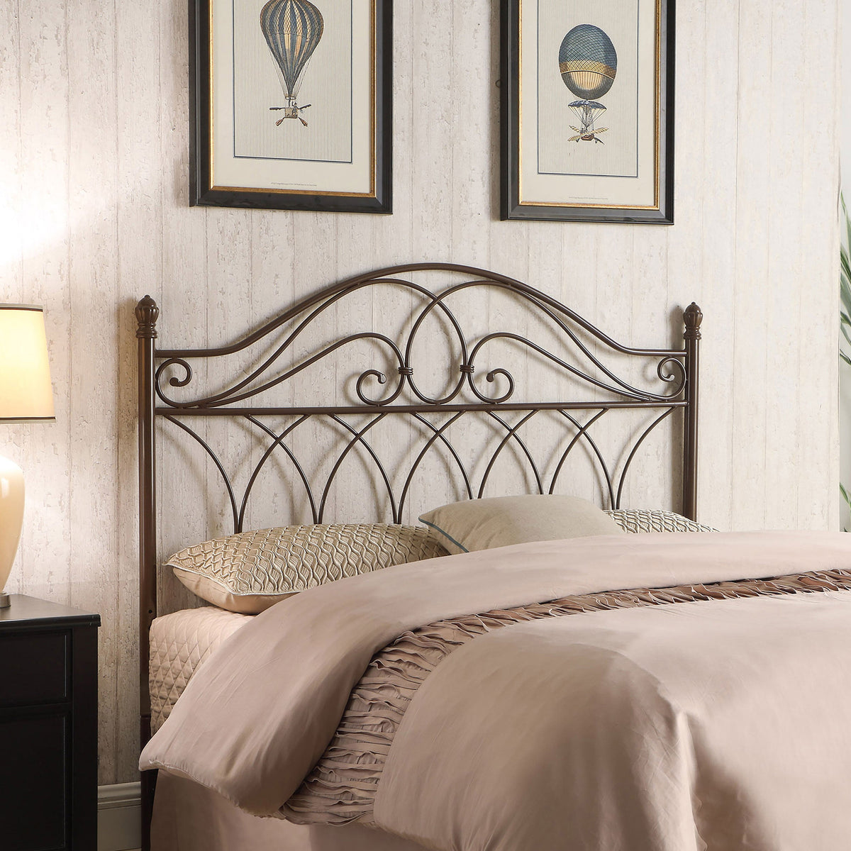 Zola Metal  or  Open Frame Headboard Brown