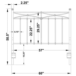 Lane Metal  or  Open Frame Headboard Rustic Bronze