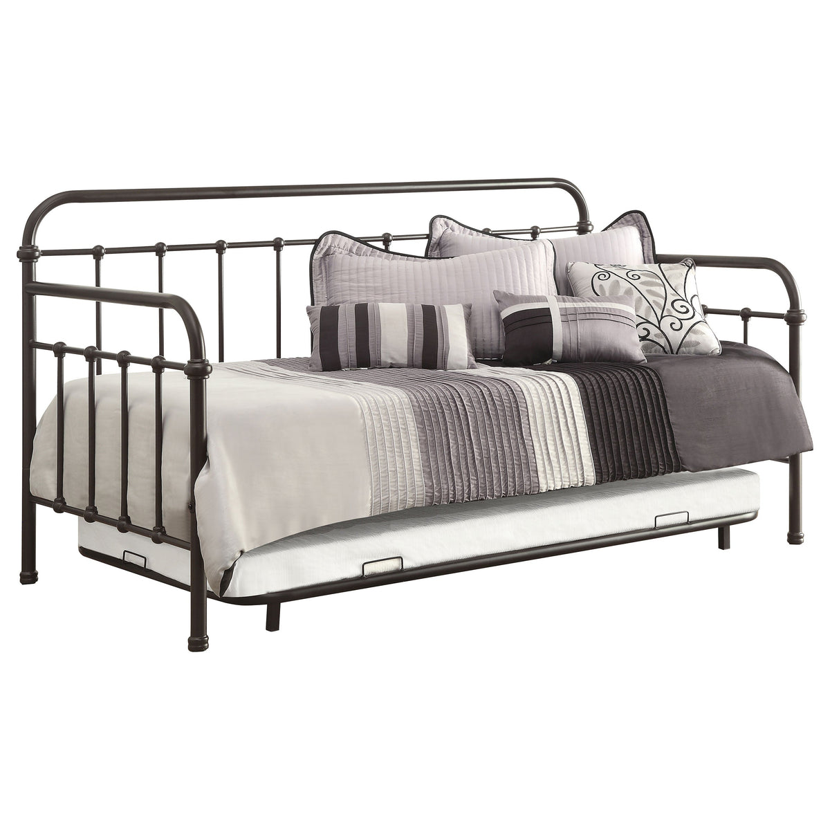 Livingston Metal  Daybed with Trundle Dark Bronze