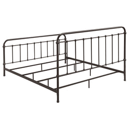 Livingston Metal California King Open Frame Bed Dark Bronze