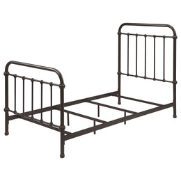 Livingston Metal California King Open Frame Bed Dark Bronze