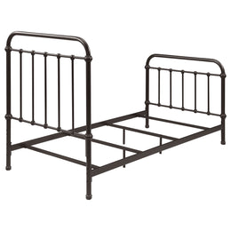 Livingston Metal California King Open Frame Bed Dark Bronze