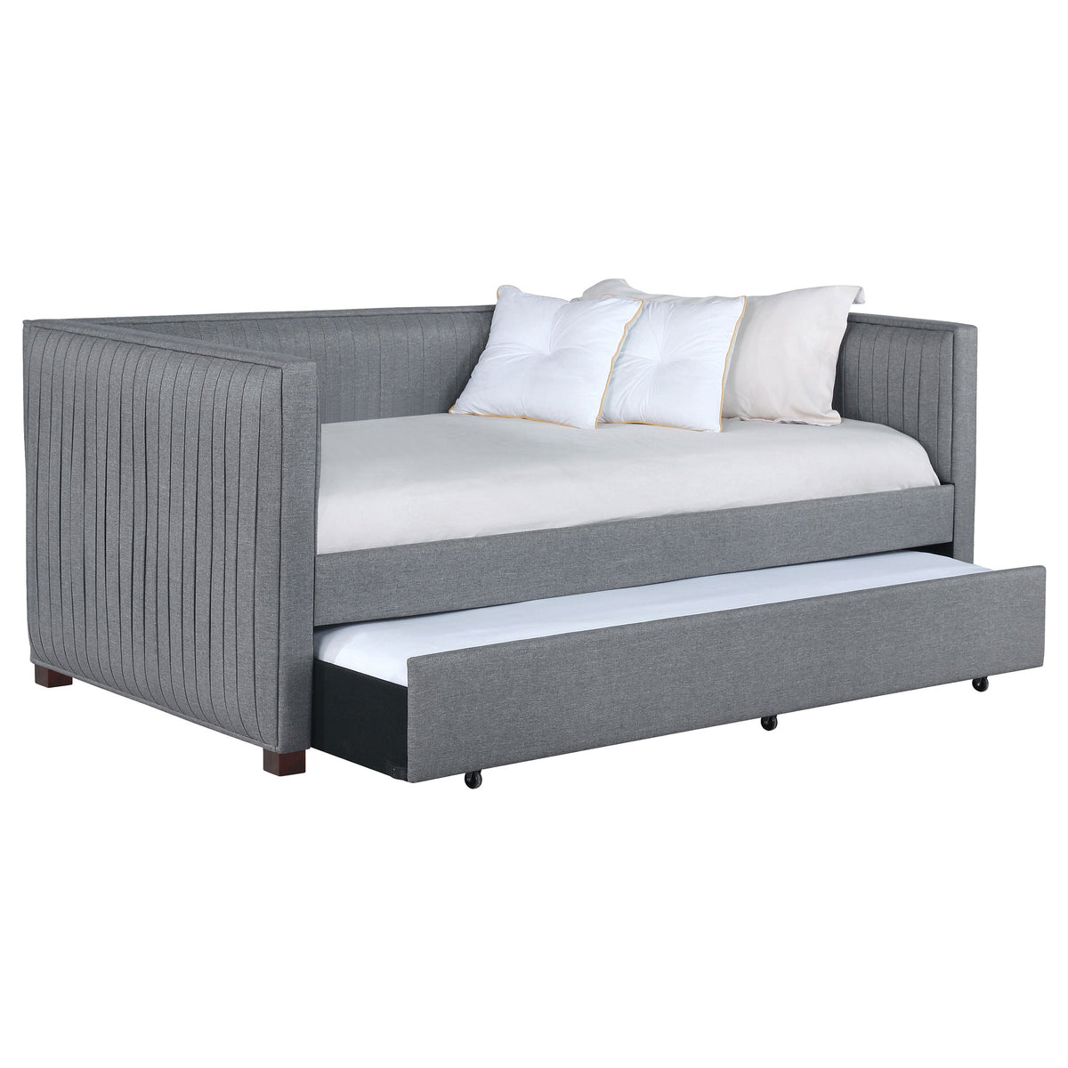 Brodie Upholstered  Daybed with Trundle Grey