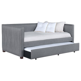 Brodie Upholstered  Daybed with Trundle Grey