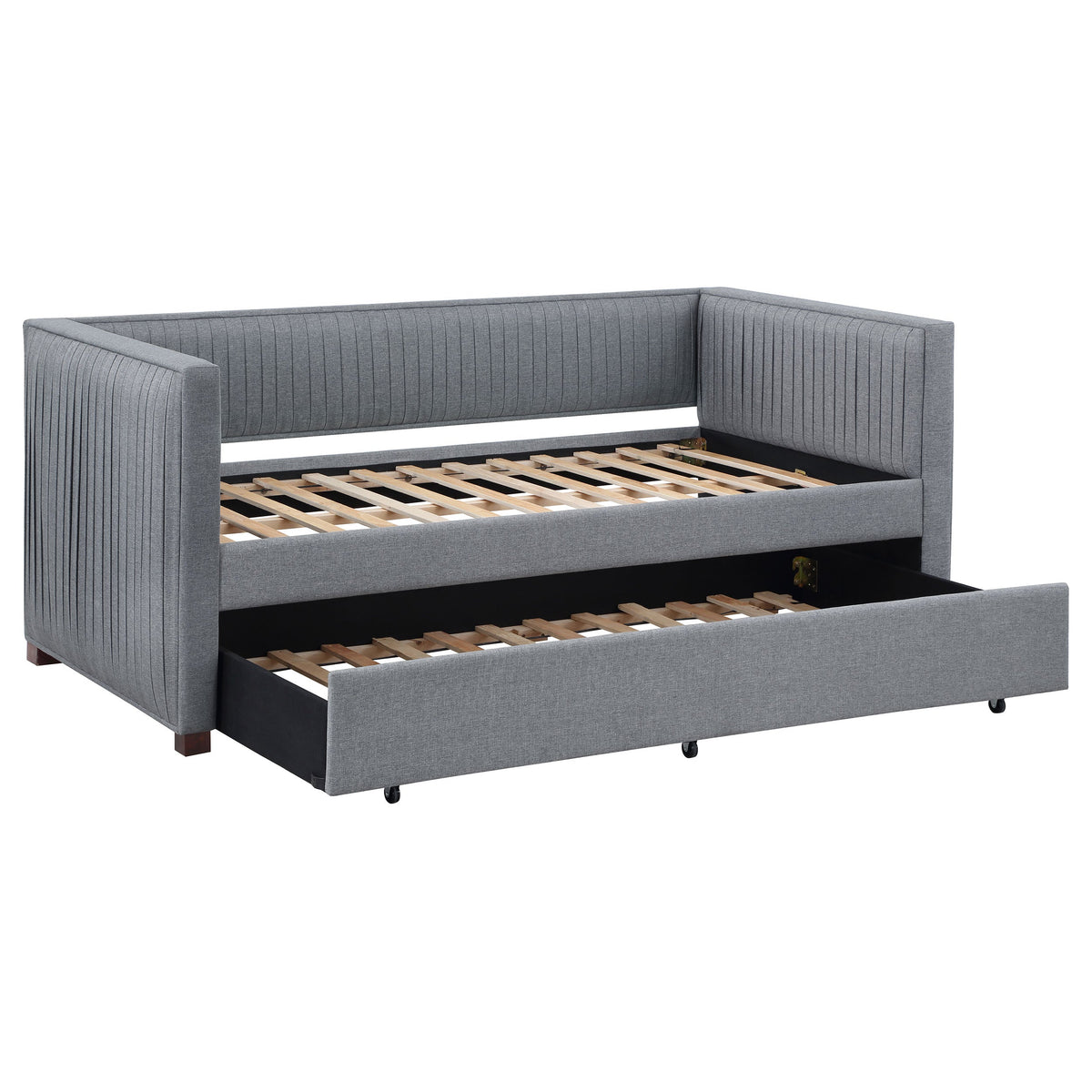 Brodie Upholstered  Daybed with Trundle Grey