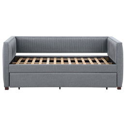 Brodie Upholstered  Daybed with Trundle Grey