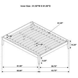 Hounslow California King Universal Platform Bed Black