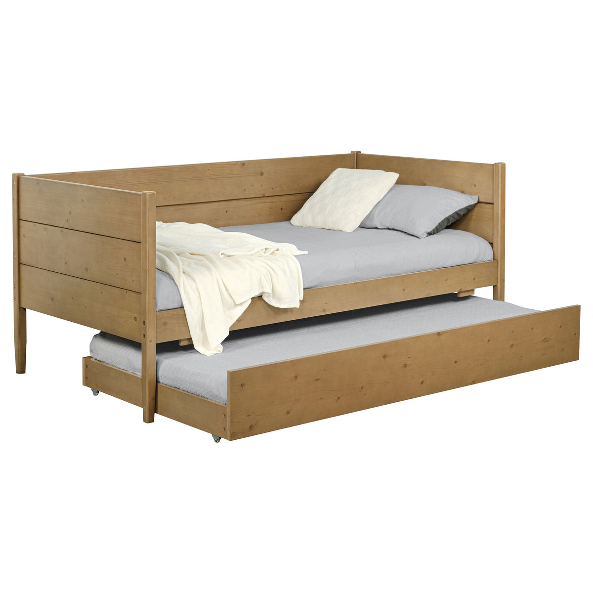 Calinda Wood  Daybed With Trundle Natural