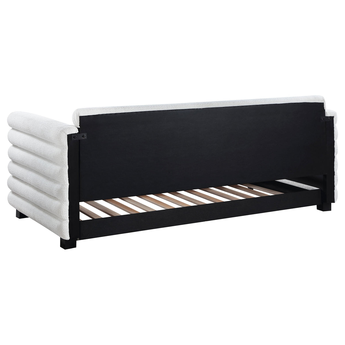 Patricia Boucle Upholstered  Day Bed with Trundle Grey