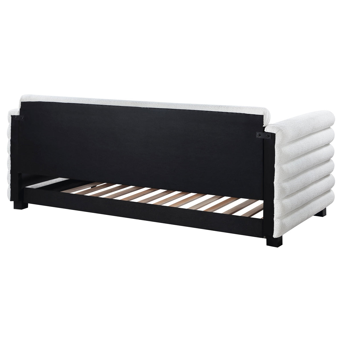 Patricia Boucle Upholstered  Day Bed with Trundle Grey
