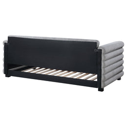 Patricia Boucle Upholstered  Day Bed with Trundle Grey