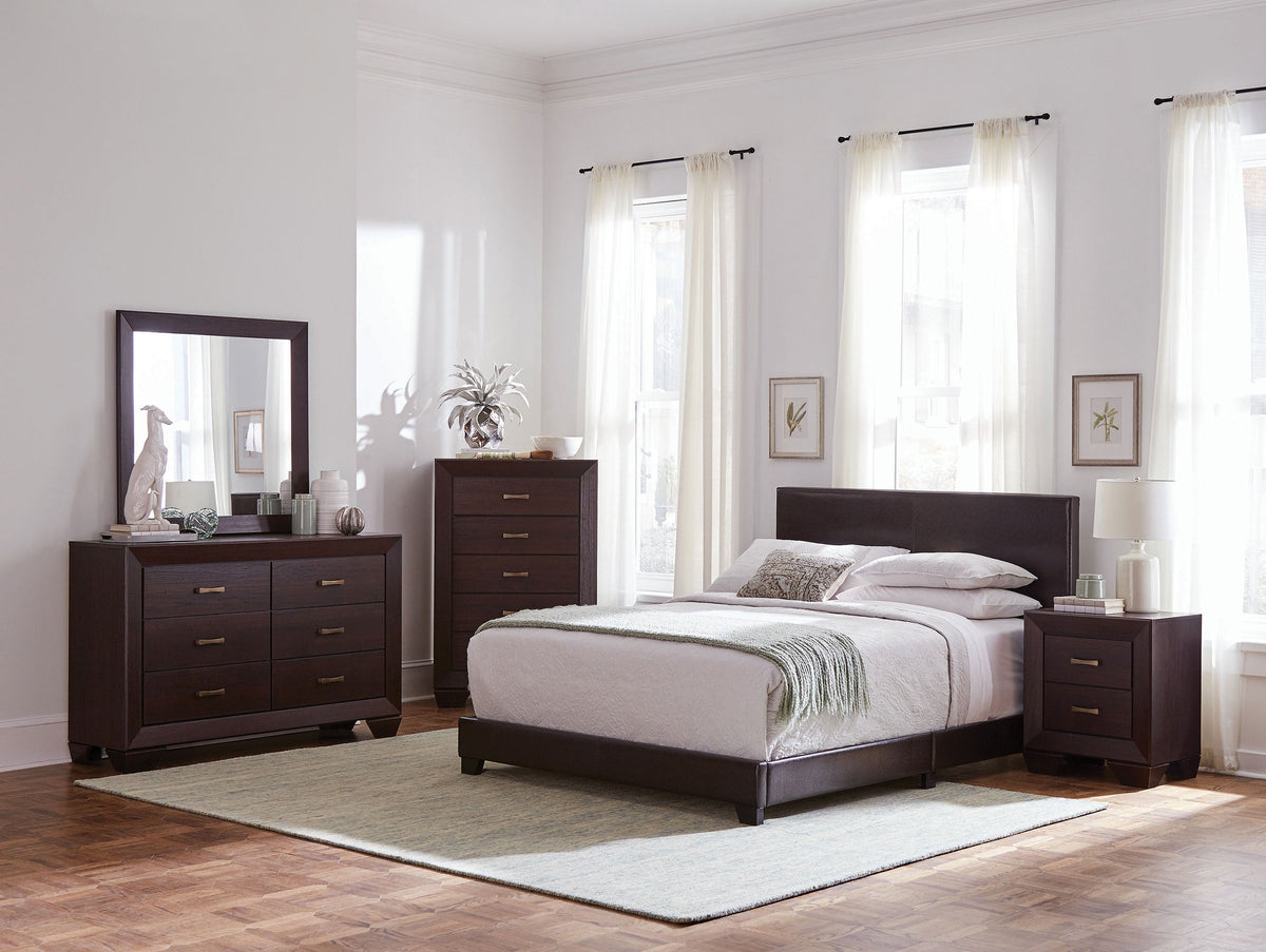 Dorian  California King Bedroom Set Dark Cocoa