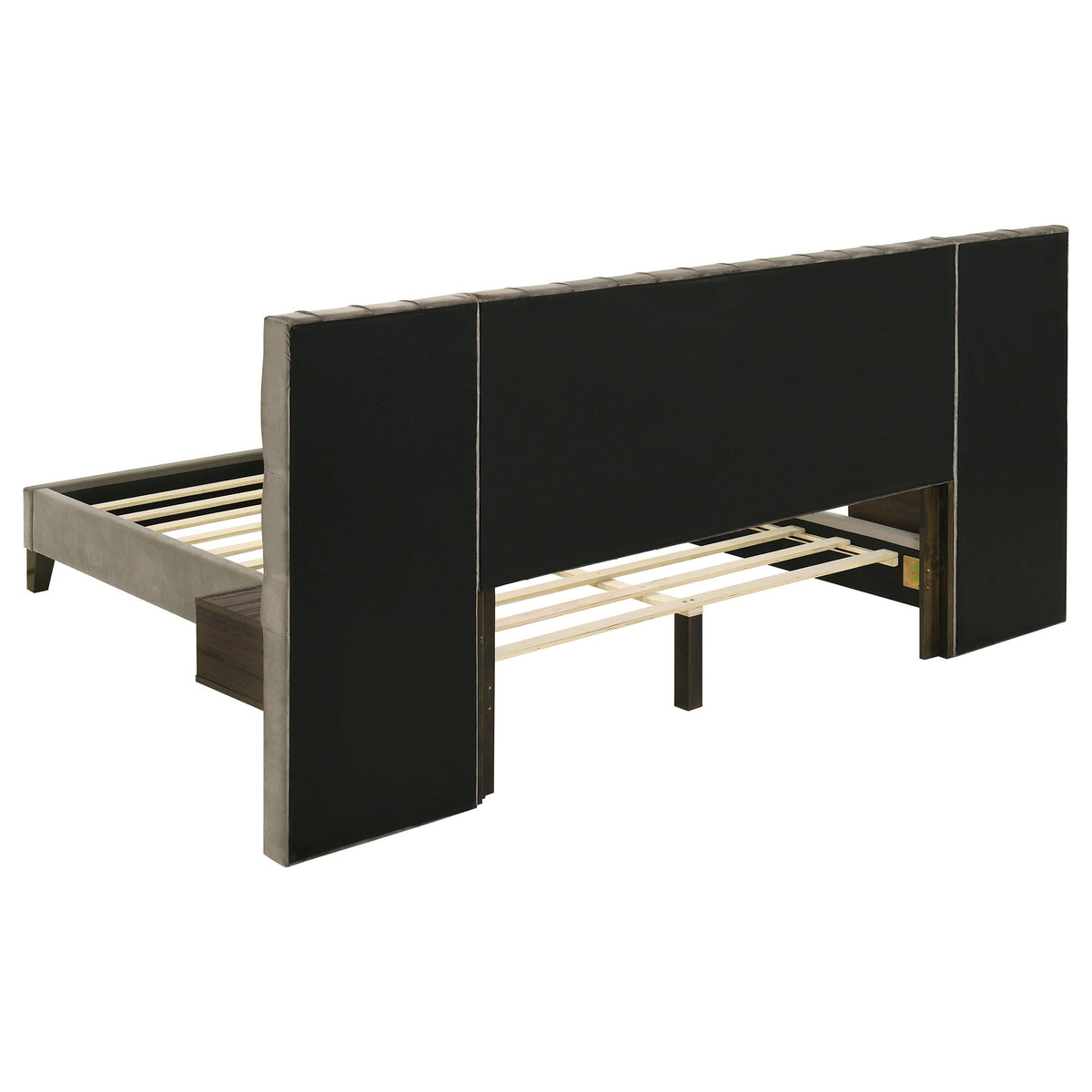 Marley Upholstered  Wall Panel Bed Light Brown