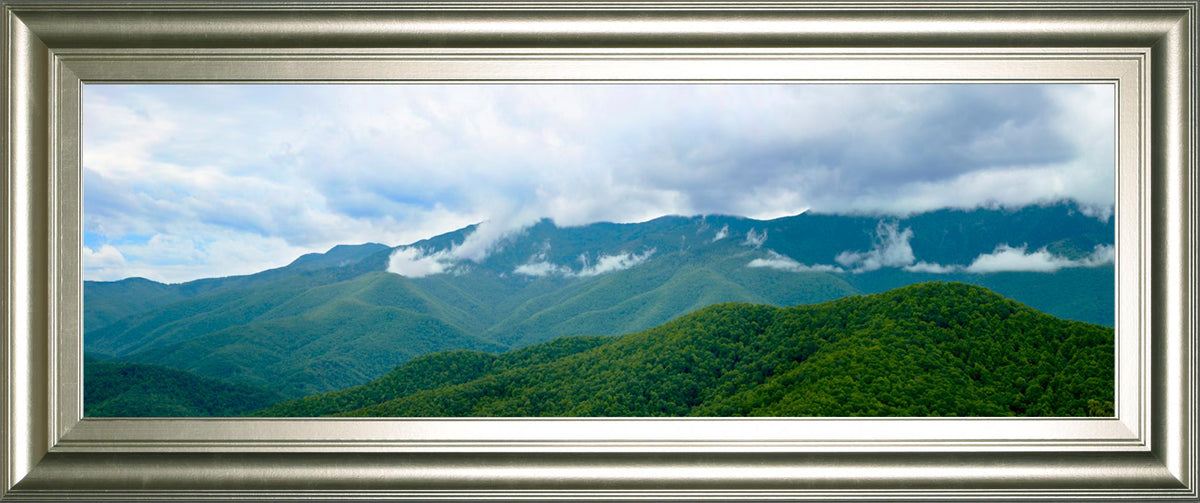 Misty Moutains Ii By Kames Mcloughlin 18X42 Framed Print