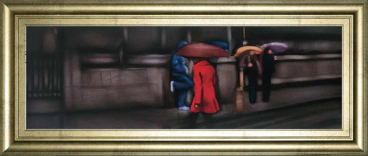 Down On The Street By Xavier Visa 18X42 Framed Print