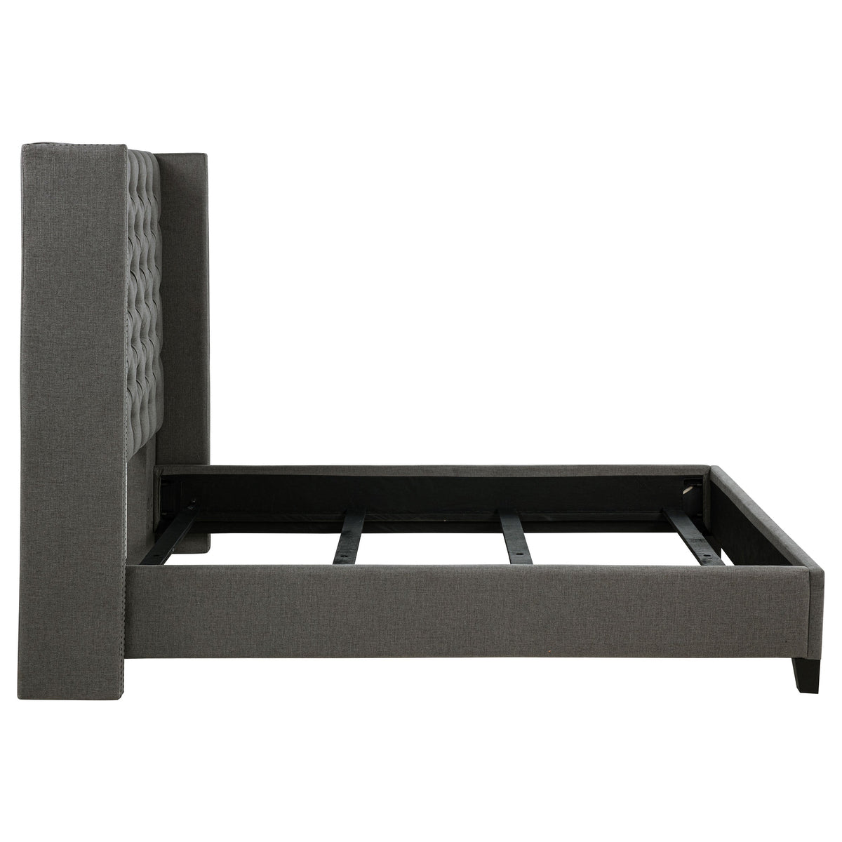 Bancroft Upholstered California King Wingback Bed Grey