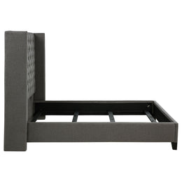 Bancroft Upholstered California King Wingback Bed Grey