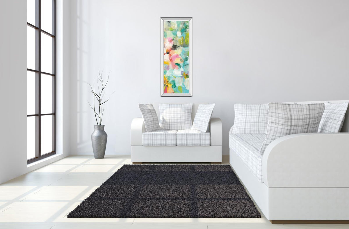 Happy Garden Iii By Danhui Nai 18X42 Mirror Frame Print