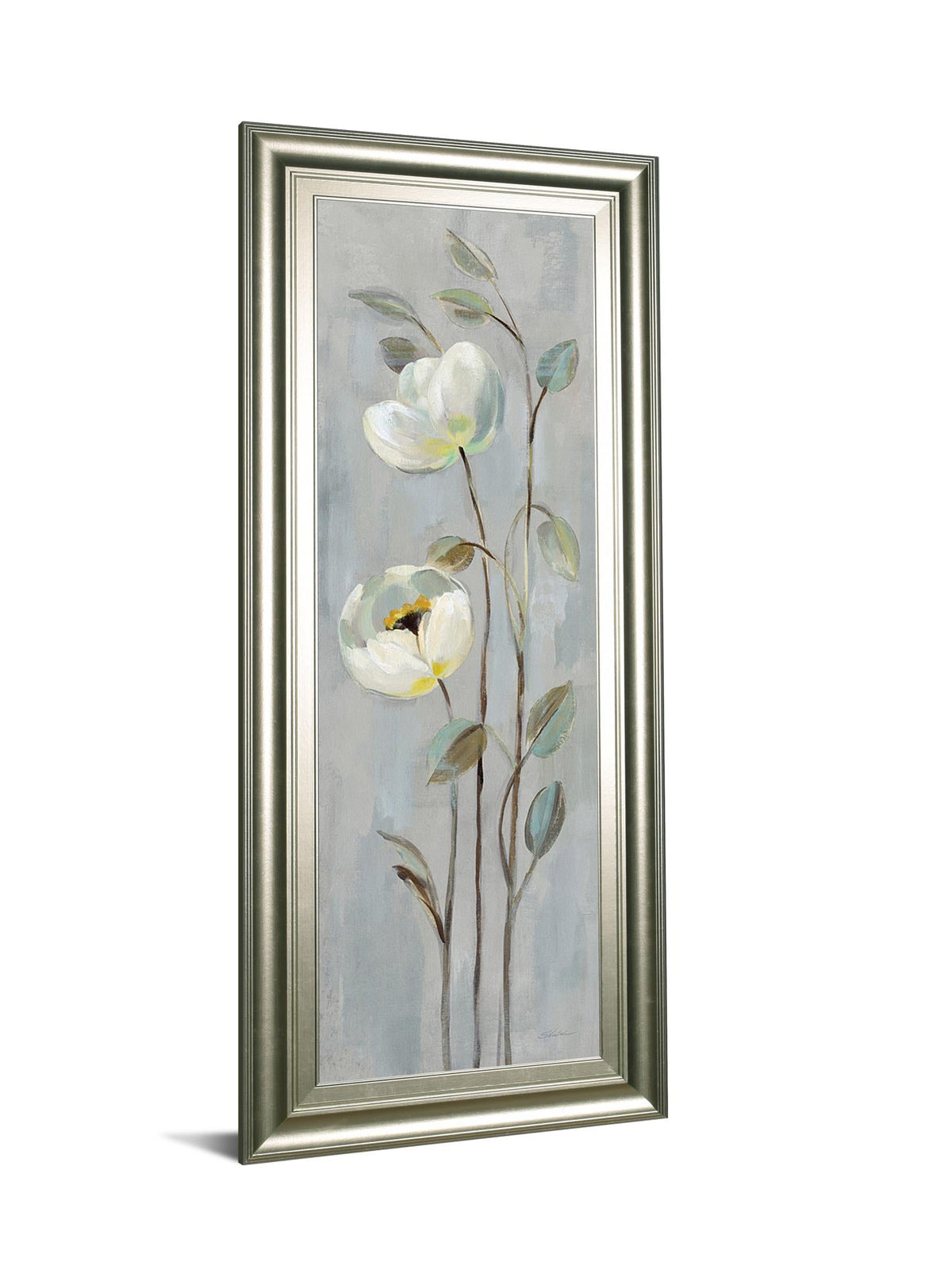 Neutral Branches Ii On Gray By Silvia Vassileva 18X42 Framed Print