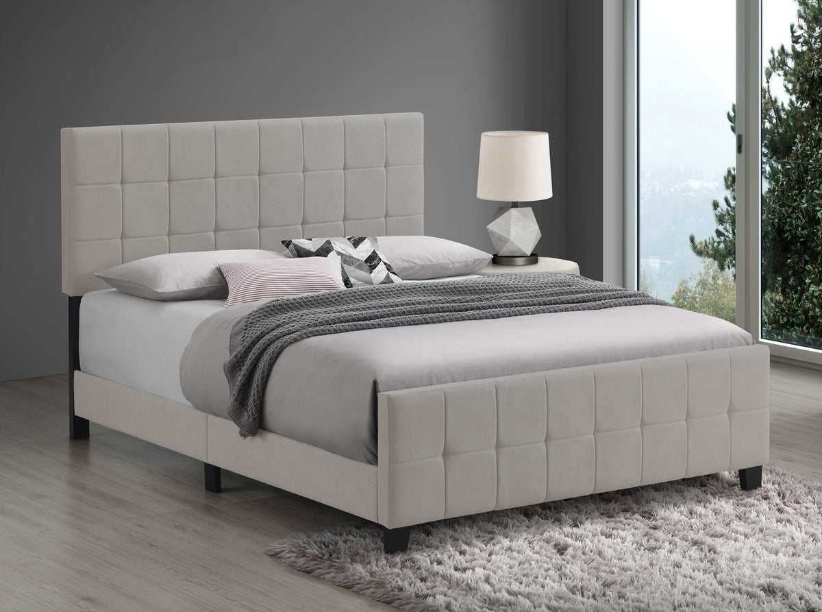 Fairfield Upholstered  Panel Bed Beige