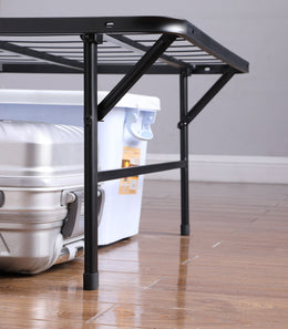 Mabel Metal California King Support Platform Bed Black
