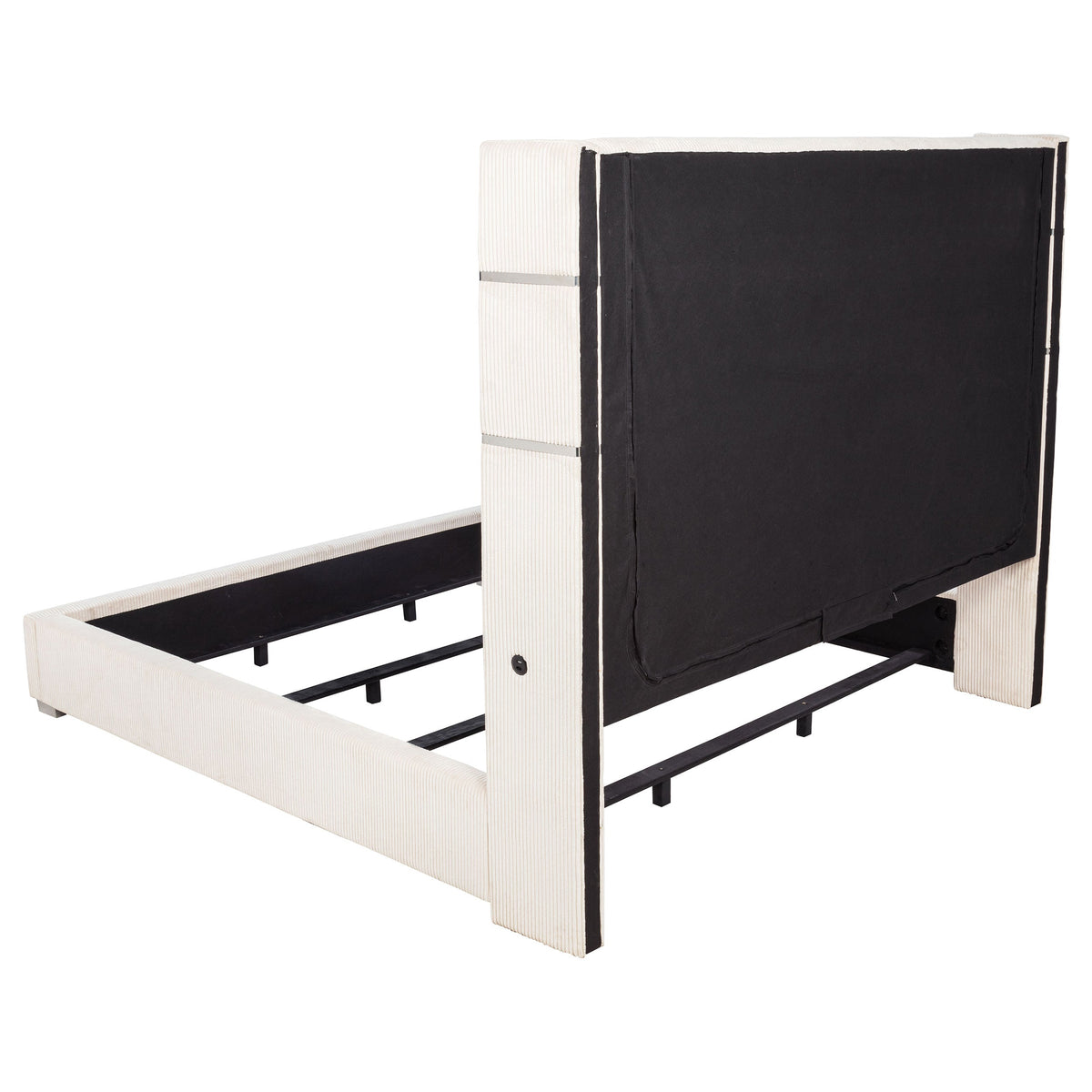 Tisdall Upholstered Cal King Flame Visualizer Bed Black