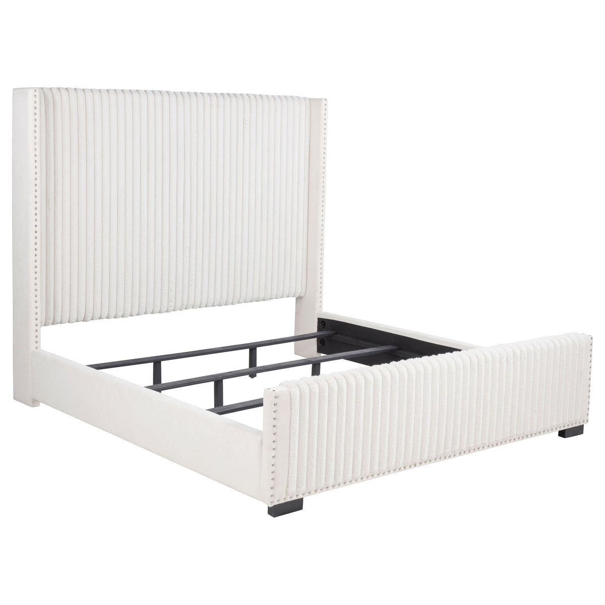 Natasha 65-inch Upholstered California King Bed Cream