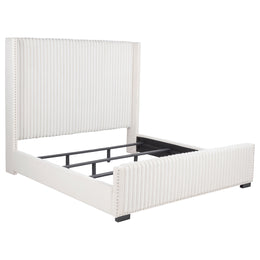 Natasha 65-inch Upholstered California King Bed Cream