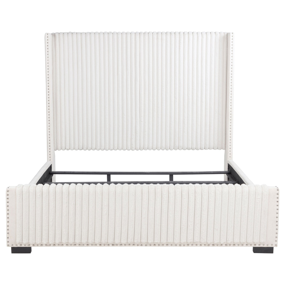 Natasha 65-inch Upholstered California King Bed Cream