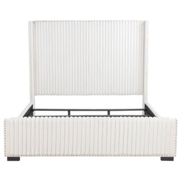 Natasha 65-inch Upholstered California King Bed Cream