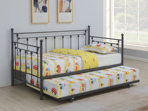 Nocus Metal  Daybed with Trundle Gunmetal