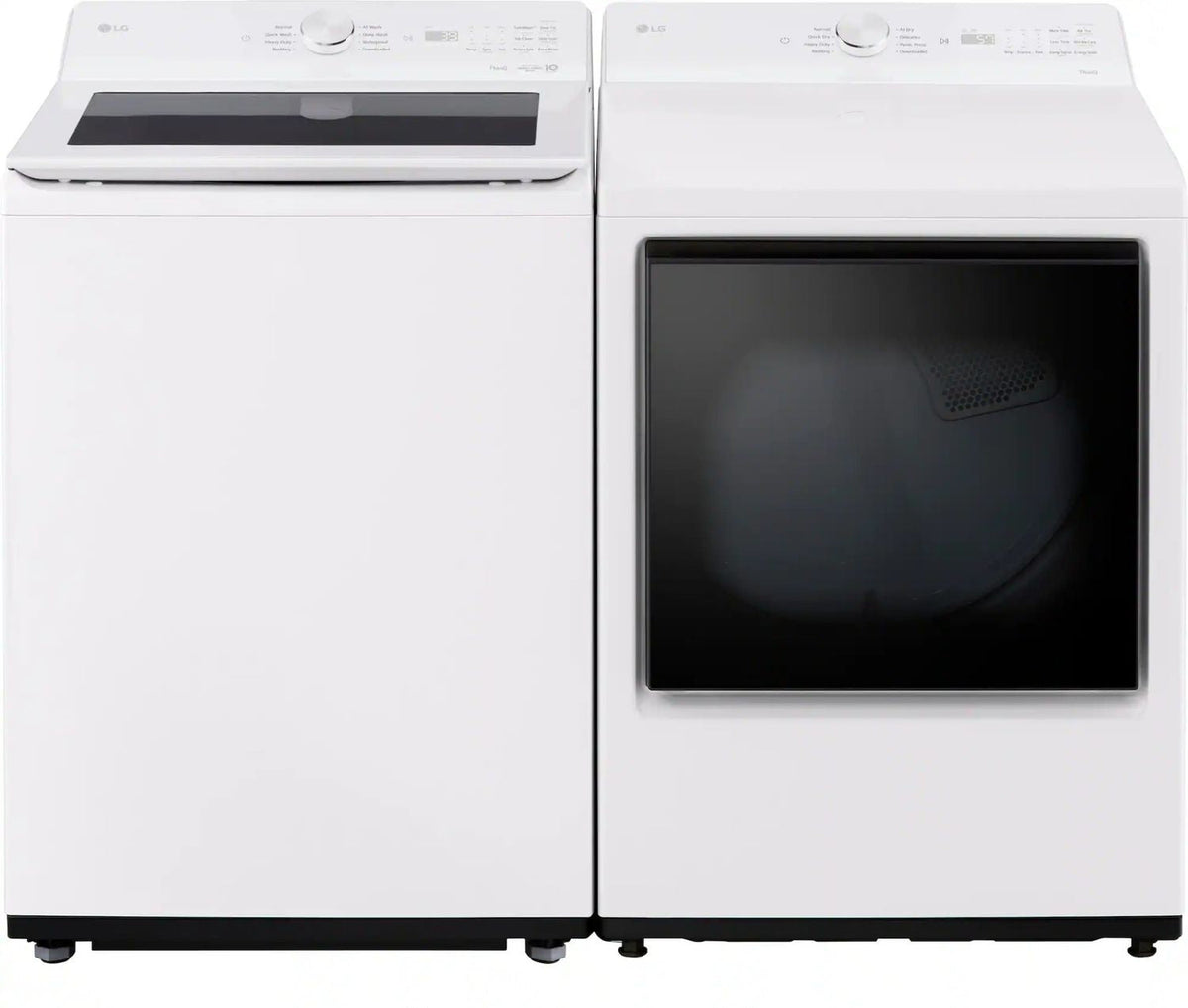 Package - LG - 5.0 Cu. Ft. High-Efficiency Smart Top Load Washer with Easy Unload and 7.3 Cu. Ft. Smart Electric Dryer with Sensor Dry - Alpine White