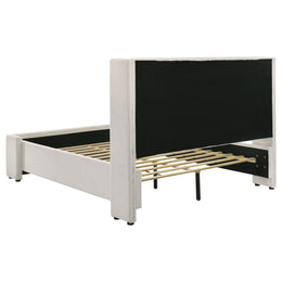 Alamosa Boucle Upholstered  Platform Bed White