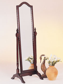 Cabot Wood Adjustable  Length Cheval Mirror Black