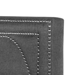 Bowfield Upholstered  Panel Bed Charcoal