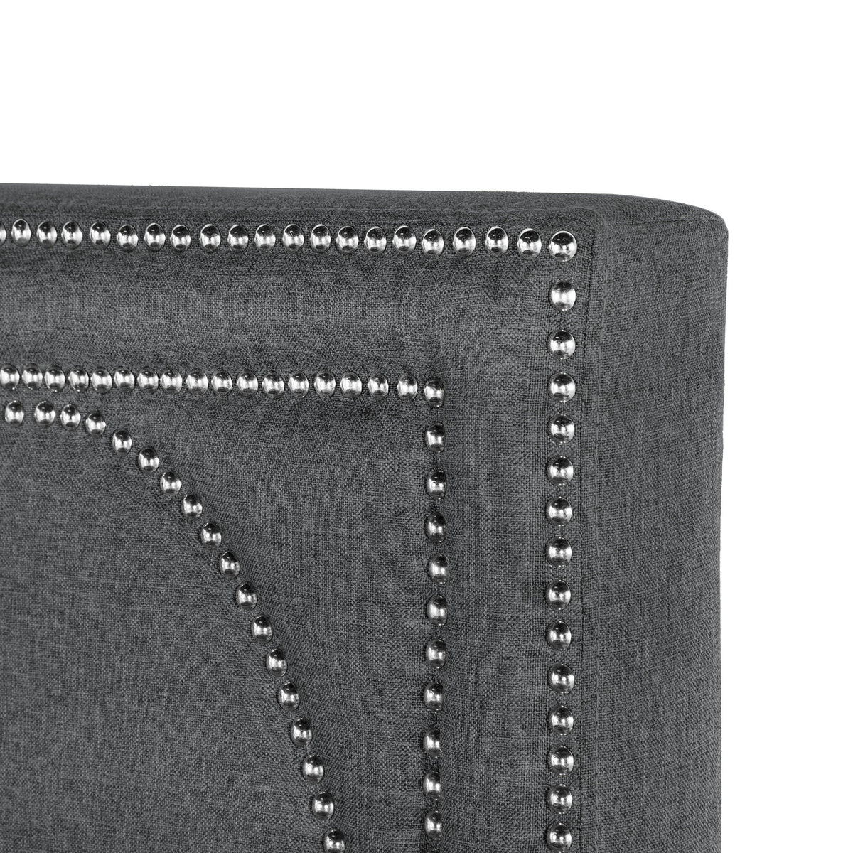 Bowfield Upholstered  Panel Bed Charcoal