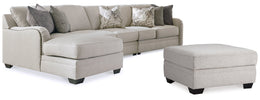 Dellara 3-Piece Sectional with Ottoman