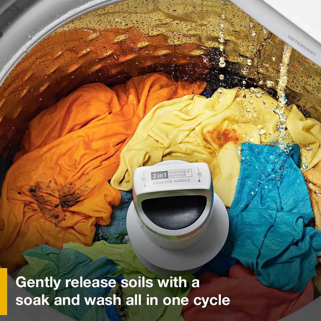 Package - Whirlpool - 4.3 Cu. Ft. High-Eficiency Top Load Washer with 2-in-1 Removable Agitator and Soft Close Glass Lid and 7.0 Cu. Ft. Gas Dryer with Adaptive Dry - Vented Matching - White