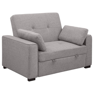 Edith Upholstered Convertible Sleeper Sofa Bed Beige