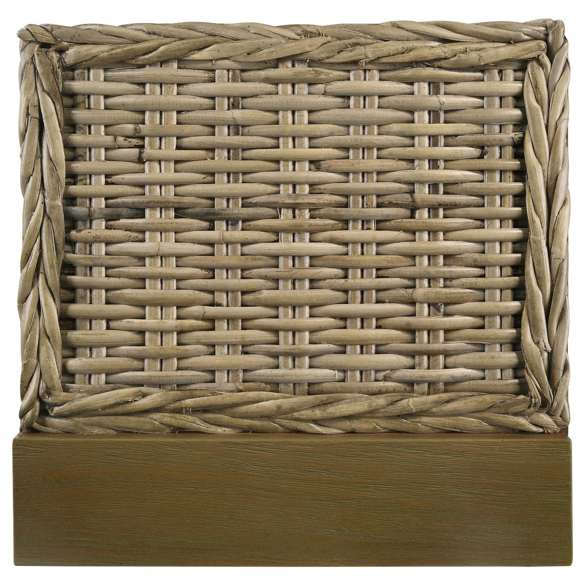Zyla Woven Rattan California King Panel Headboard Kubu Grey