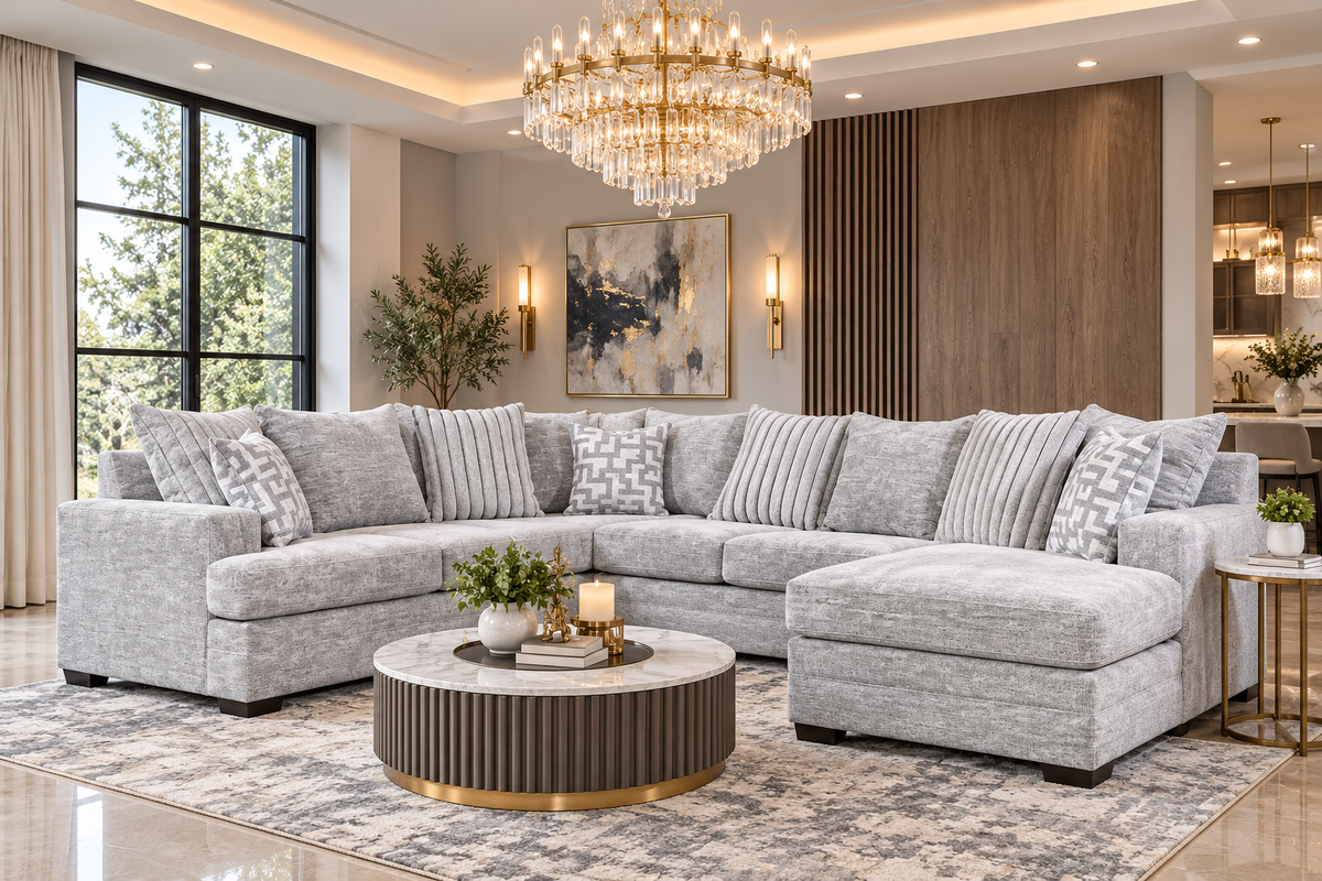 AUDREY Sectional – FREE TV or Area Rug!