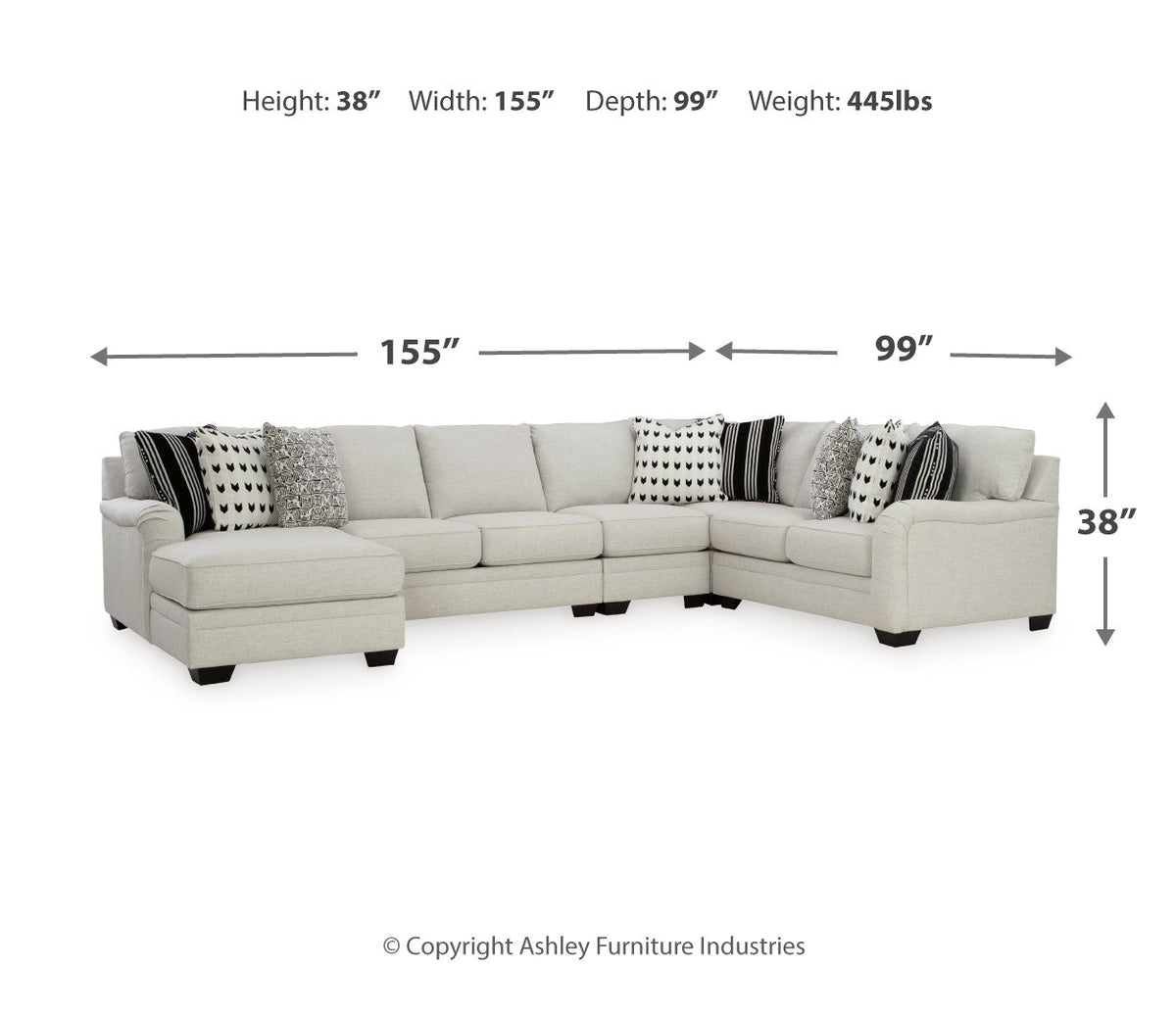 Huntsworth 4-Piece Sectional with Ottoman