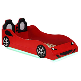 Cruiser Wood  LED Race Car Bed Blue