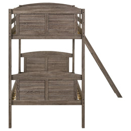 Flynn Wood  Over  Bunk Bed Weathered Brown